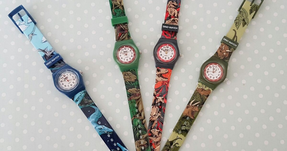 Les montres pédagogiques Dinowatch pour lire l’heure